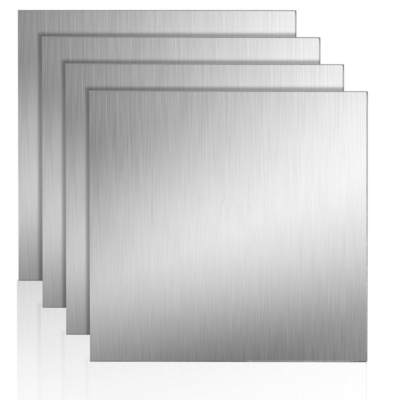 Tlence 4 Pack Titanium Plate Sheets, 4" x 4'' x 0.04" Titanium Metal Sheet, 1mm Thick TA1 Alloy Plates for Metalwoking DIY Craft - Image 1